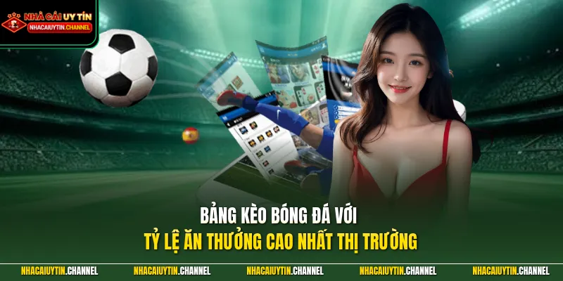 Bảng kèo bóng đá với tỷ lệ ăn thưởng cao nhất thị trường